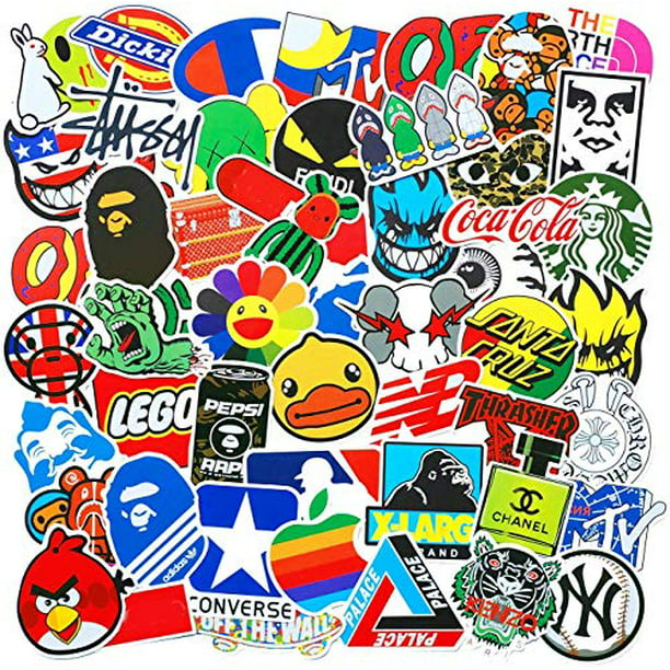 100PCS Cool Graffiti Decal Stickers Brand LOGO Laptop Macbook Luggage Car Decal